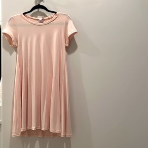 Light pink shirt dress